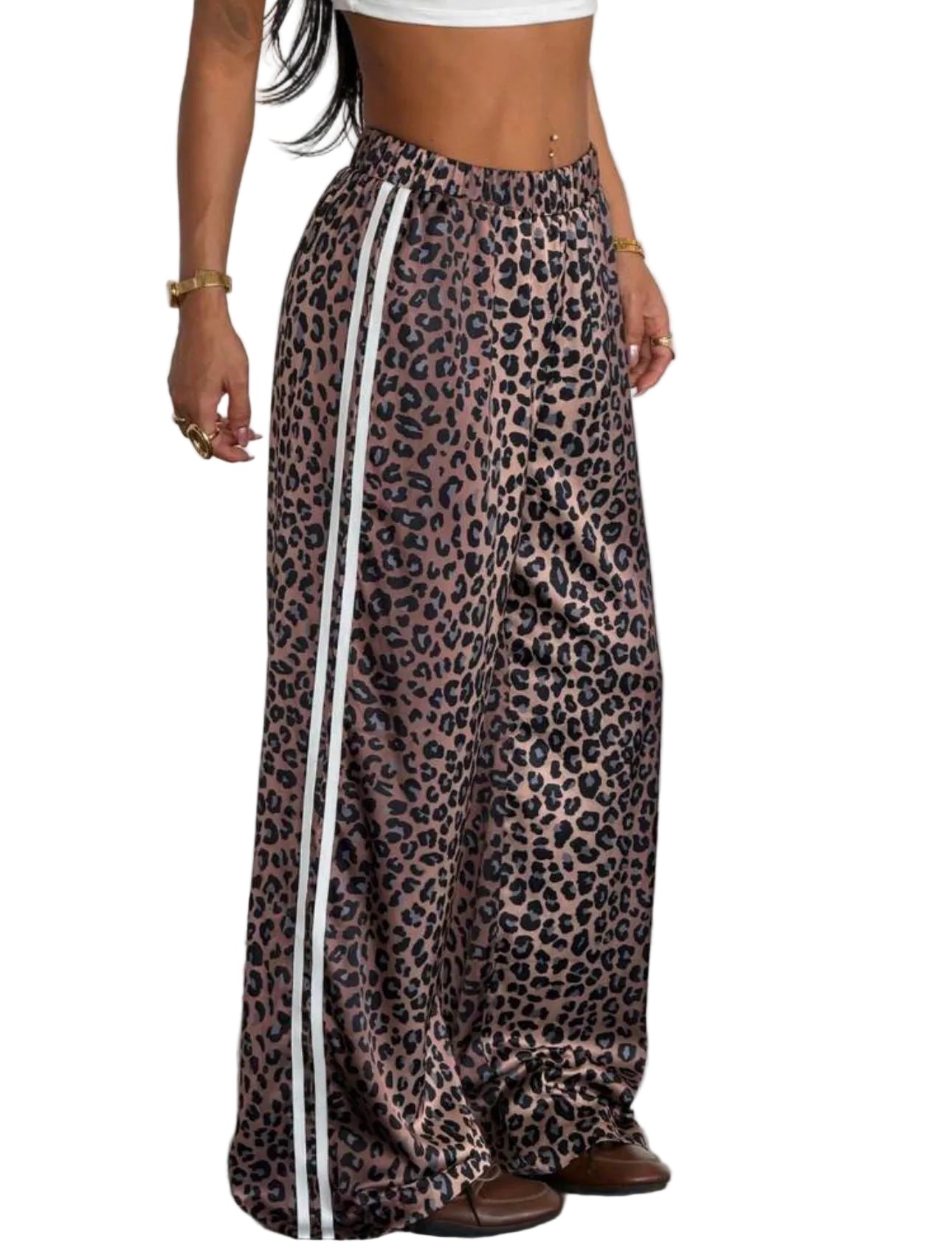 Wild-Stripe Y2K Baggy Pants