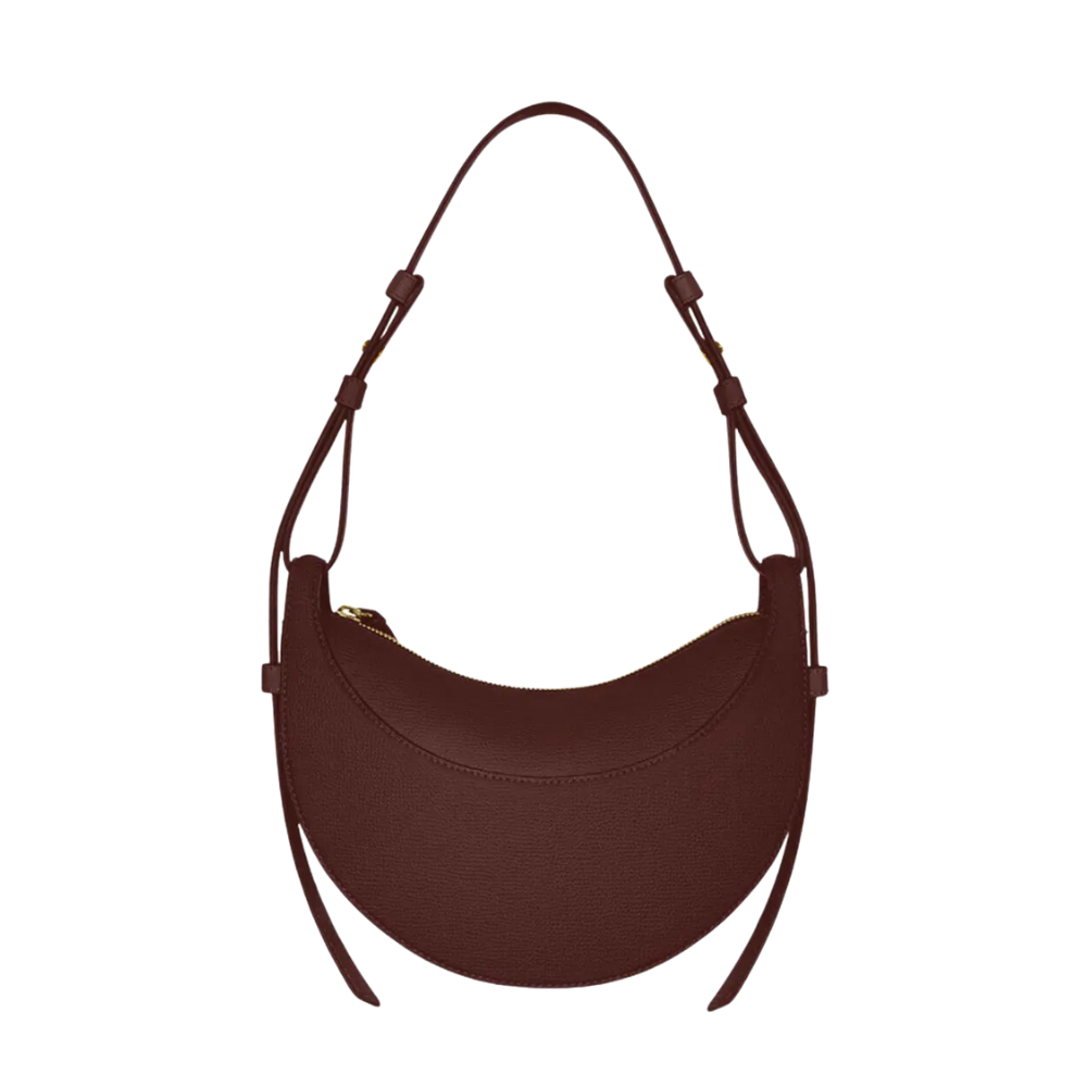 La Bellezza Genuine Leather Saddle Bag with Organized Interior