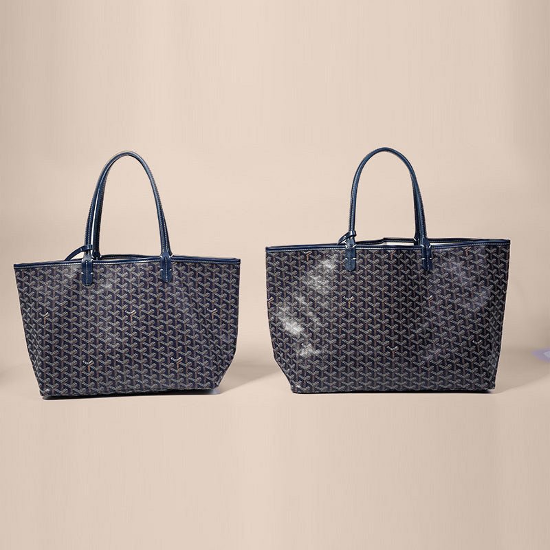 Élance Reversible Tote Bag Canvas with Leather Handles, Large