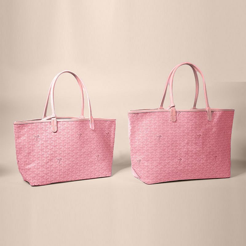 Élance Reversible Tote Bag Canvas with Leather Handles, Large