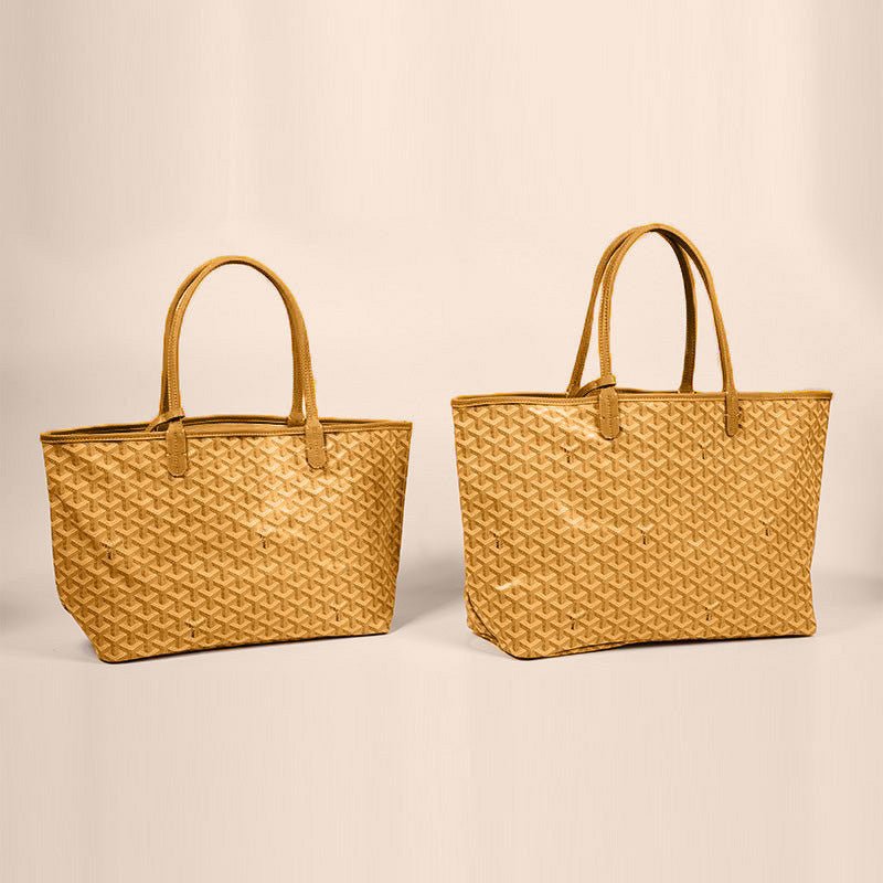 Élance Reversible Tote Bag Canvas with Leather Handles, Large