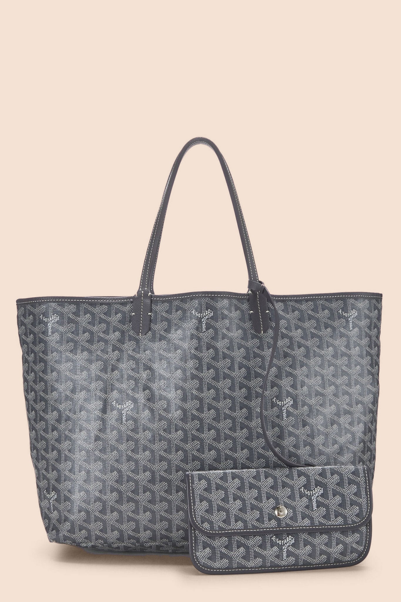 Élance Reversible Tote Bag Canvas with Leather Handles, Large