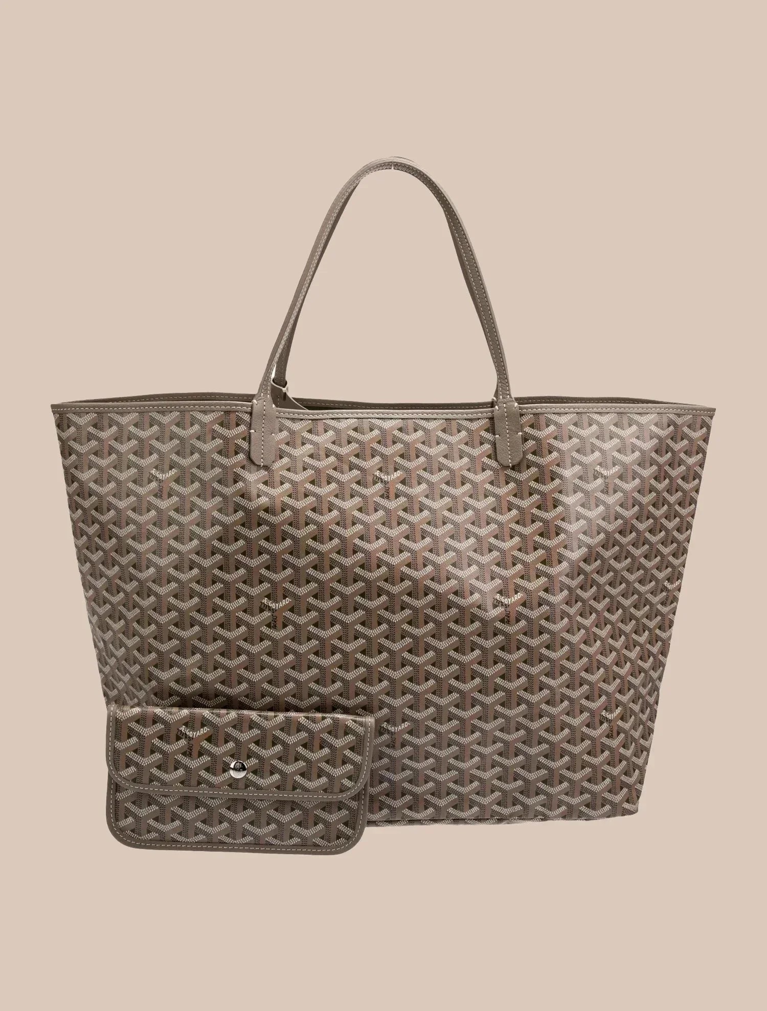 Élance Reversible Tote Bag Canvas with Leather Handles, Large