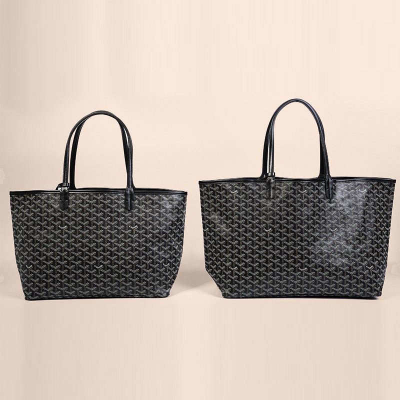 Élance Reversible Tote Bag Canvas with Leather Handles, Large