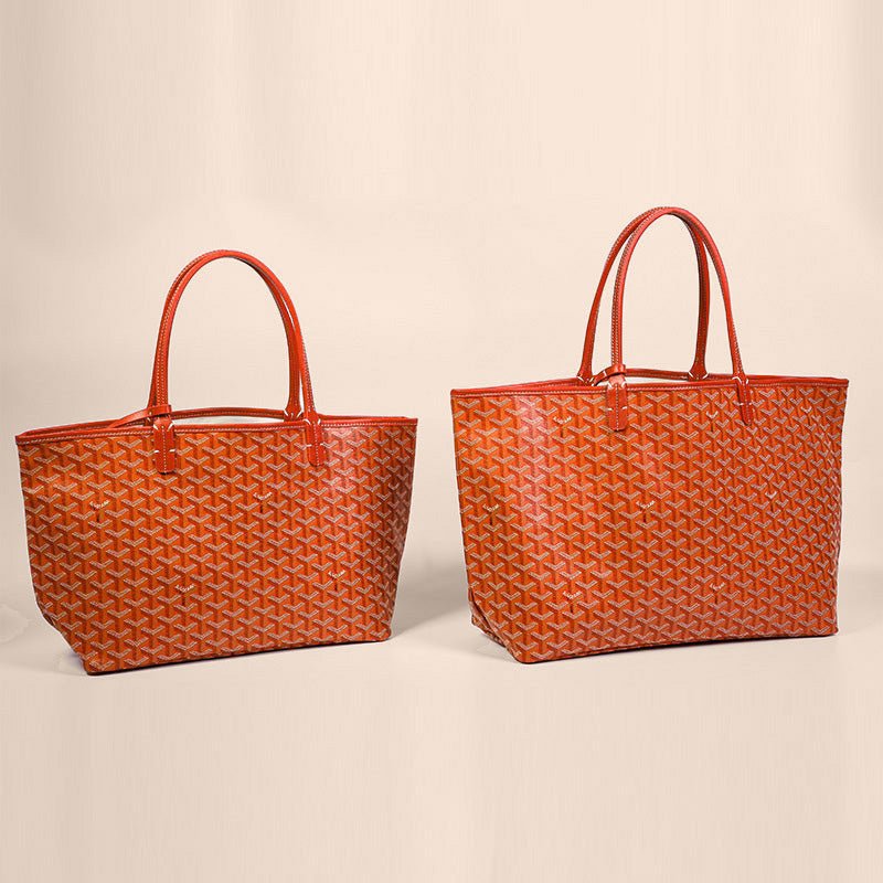 Élance Reversible Tote Bag Canvas with Leather Handles, Large