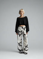 Nova White Baggy Sweatpants - LABELLAROSSA